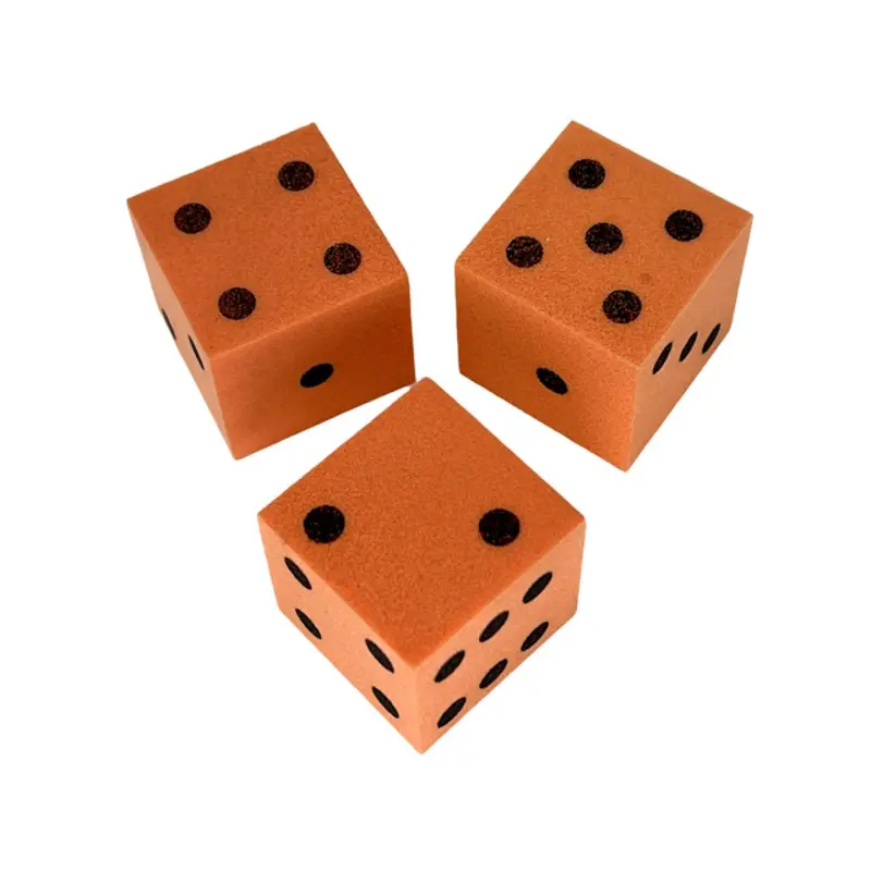 Chessex - CHX KOP10931 25mm Foam Square Cornered w/Pips Orange/black