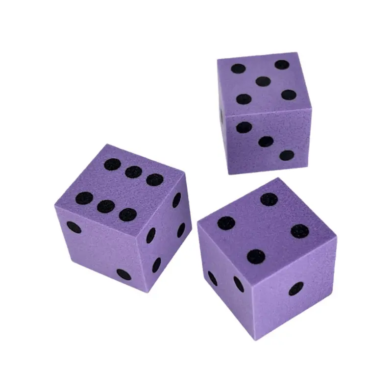 Chessex - CHX KOP10932 25mm Foam Square Cornered w/Pips Purple/black