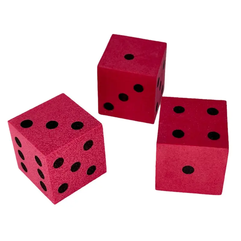 Chessex - CHX KOP10933 25mm Foam Square Cornered w/Pips Red/black