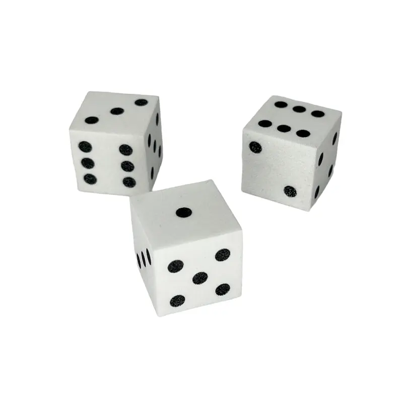 Chessex - CHX KOP10934 25mm Foam Square Cornered w/Pips White/black