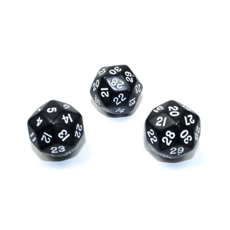 Chessex - CHX KOP06006 33mm d30 Opaque Black/white