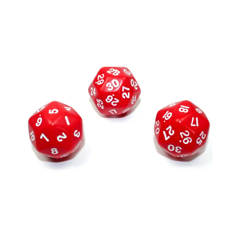 Chessex - CHX KOP06009 33mm d30 Opaque Red/white