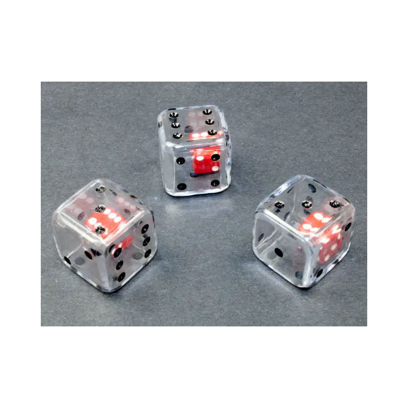 Chessex - CHX KOP10299 19mm Double Dice Clear/black