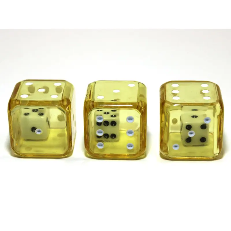 Chessex - CHX KOP10303 19mm Double Dice Yellow/white