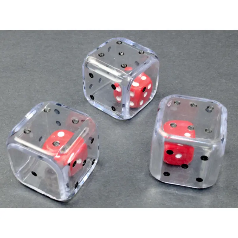 Chessex - CHX KOP10305 25mm Double Dice Clear/black