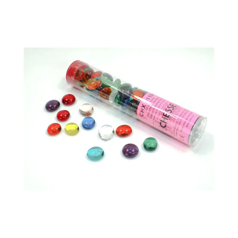 Chessex - CHX 01195 Translucent Assorted Colors Glass Stones Tube