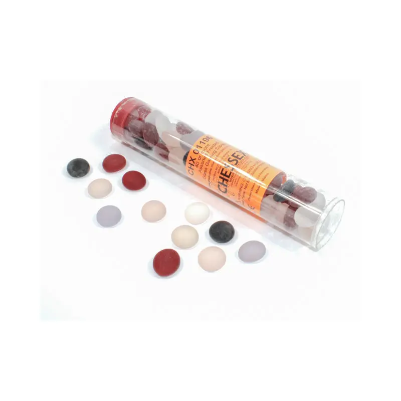 Chessex - CHX 01196 Frosted Assorted Colors Glass Stones Tube