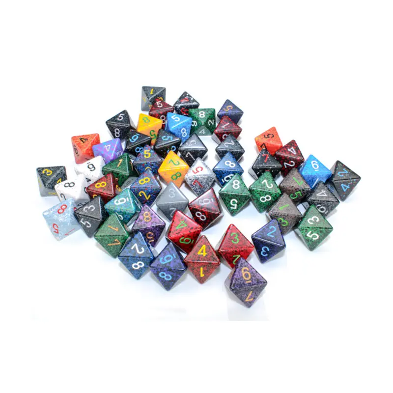 Chessex - Bag of 50 Speckled Polyhedral D8 Dice - Assorted