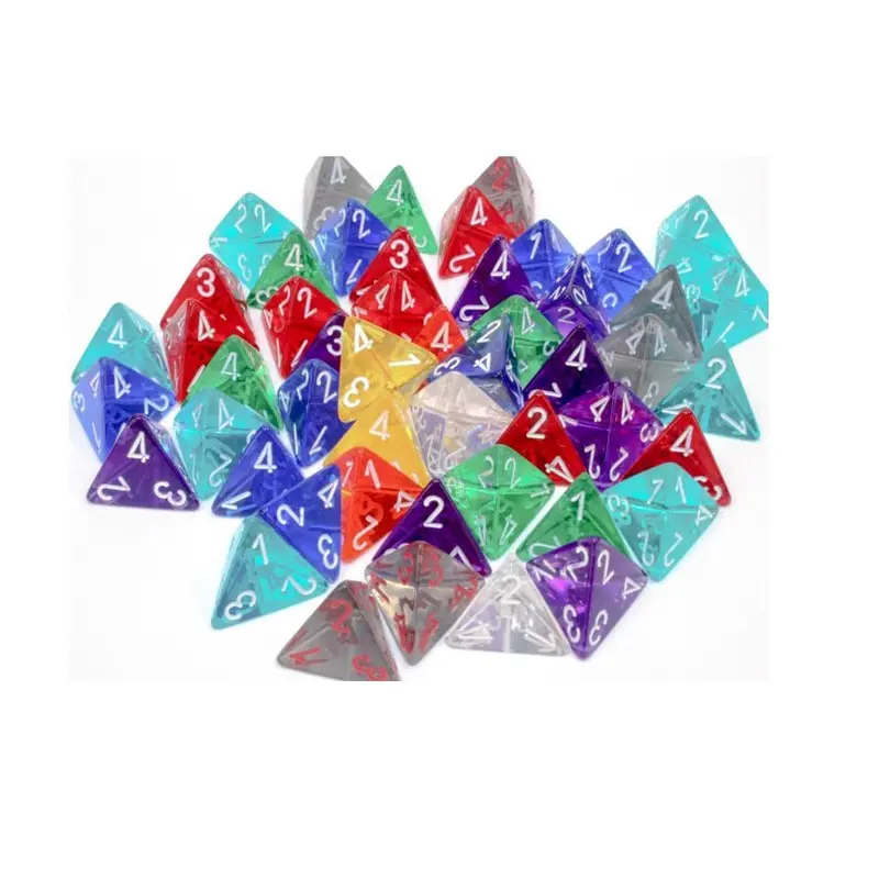 Chessex - Bag of 50 Translucent Polyhedral d4 Dice - Assorted