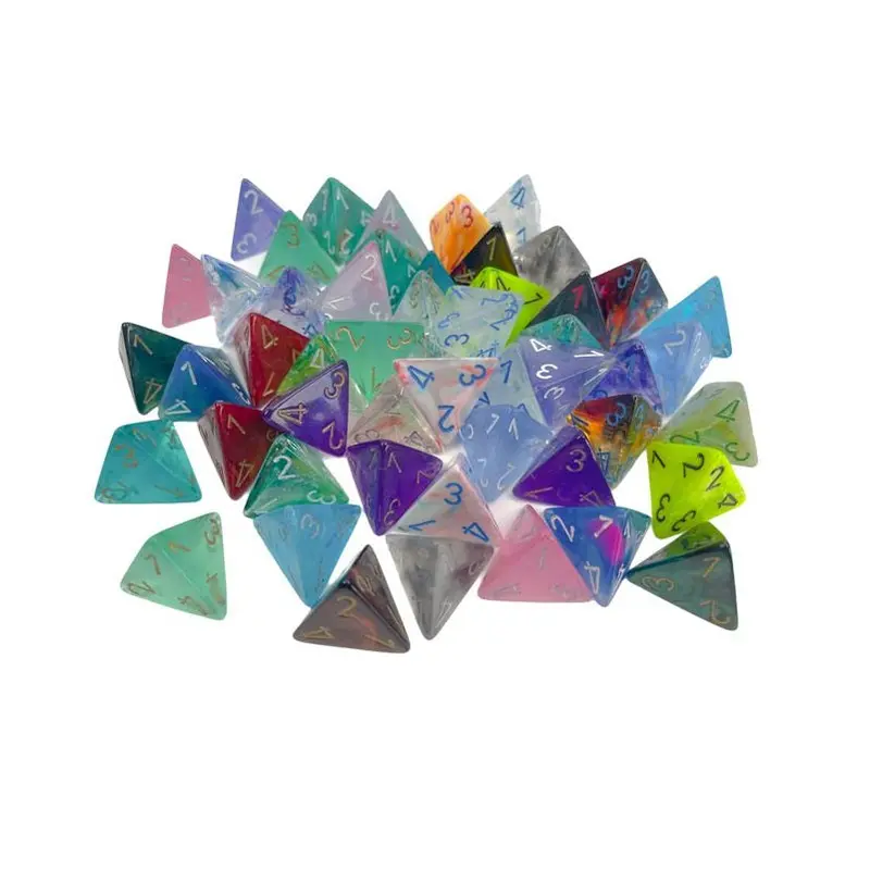 Chessex - Bag of 50 Signature Polyhedral d4 Dice - Assorted