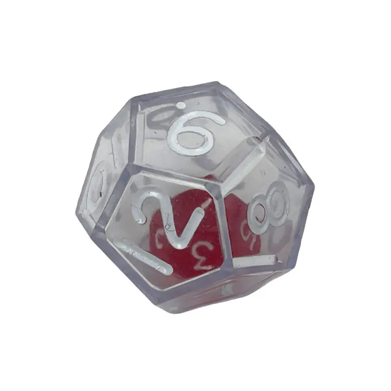 Chessex - 12 Sided Double Dice - Clear Translucent