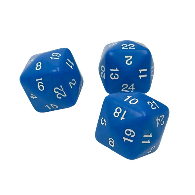 Chessex - 24 Sided Dice - Blue/White