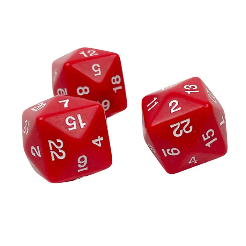 Chessex - 24 Sided Dice - Red/White