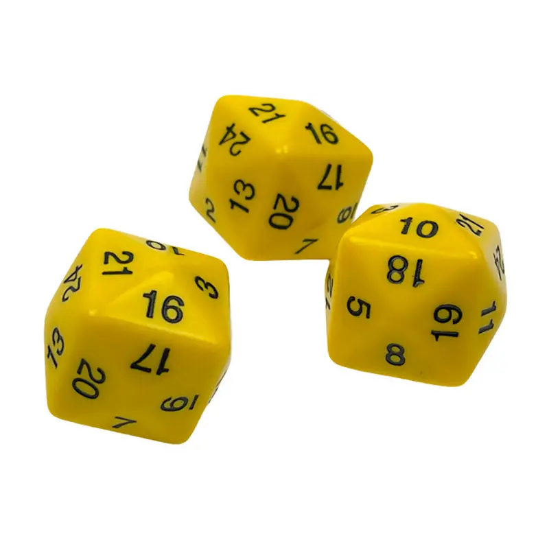 Chessex - 24 Sided Dice - Yellow/Black