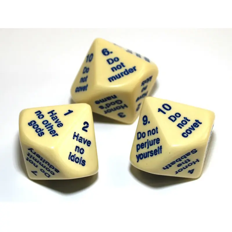 Chessex - 10 Commandments 29mm d10 Dice
