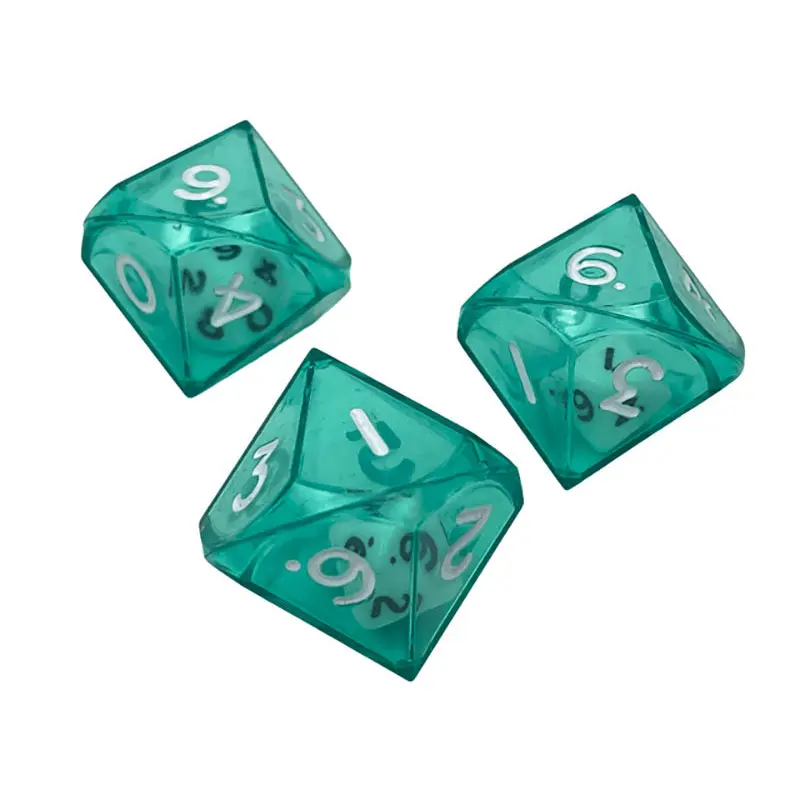 Chessex - 10 Sided Double Dice - Green Translucent