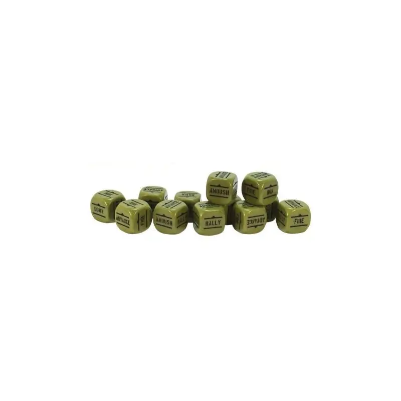 Bolt Action Order Dice Green (12)