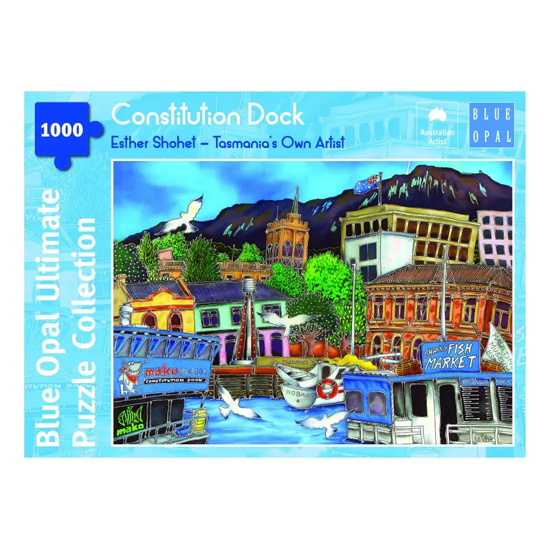 Blue Opal - Esther Shohet Constitution Dock 1000 Piece Jigsaw