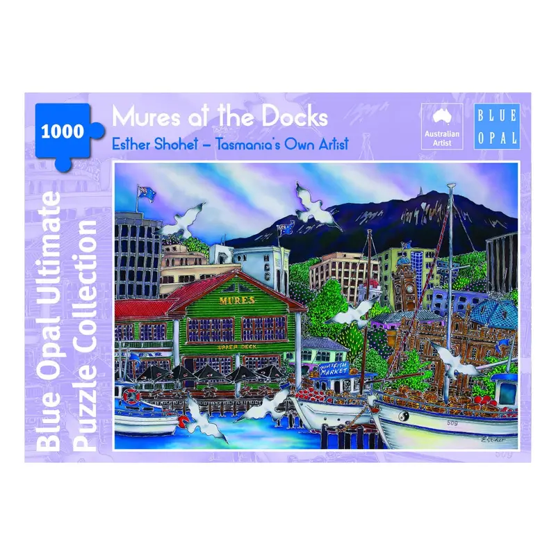 Blue Opal - Esther Shohet Mures at the Docks 1000 Piece Jigsaw