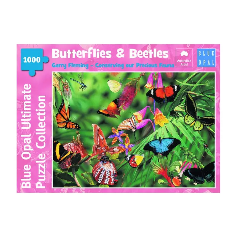 Blue Opal - Fleming Butterflies & Beetles 1000 Piece Jigsaw