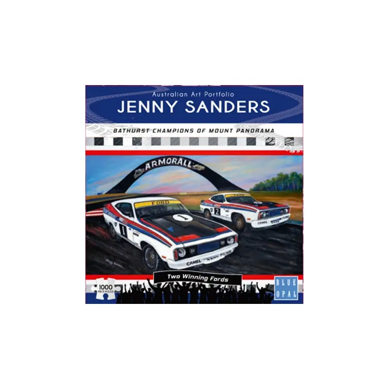 Blue Opal - Jenny Sanders - Bathurst Champions Of Mount Panorama - Two Winning Fords 1000 Piece Jigsaw
