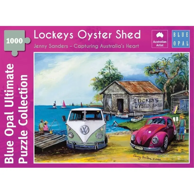 Blue Opal - Jenny Sanders Lockeys Oyster Shed 1000 Piece Jigsaw