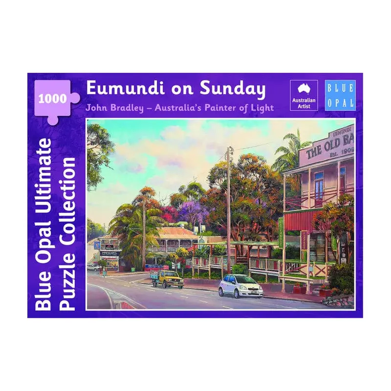 Blue Opal - John Bradley Eumundi on Sunday 1000 Piece Jigsaw