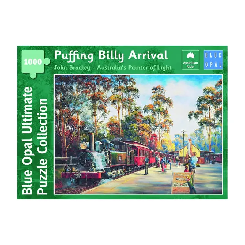 Blue Opal - John Bradley Puffing Billy Arrival 1000 Piece Jigsaw