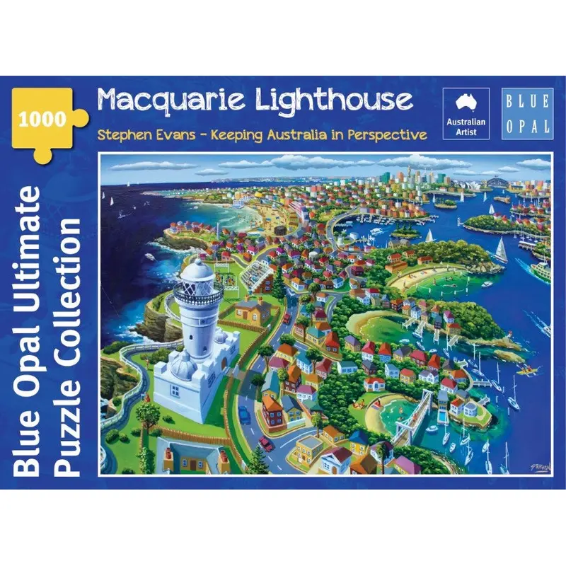 Blue Opal - Stephen Evans Macquarie Lighthouse 1000 Piece Jigsaw