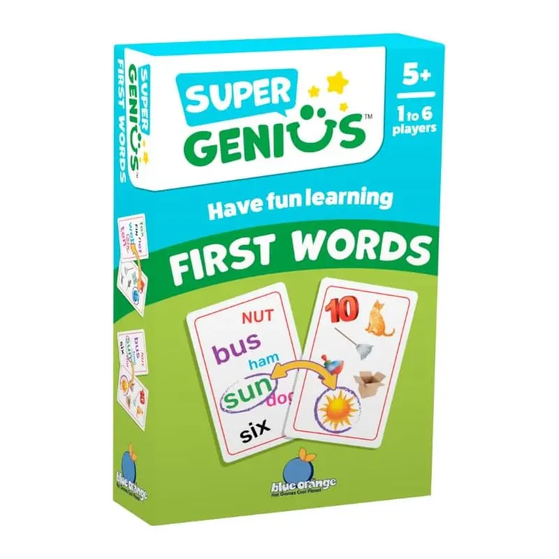 Blue Orange Games Super Genius First Words Card Game