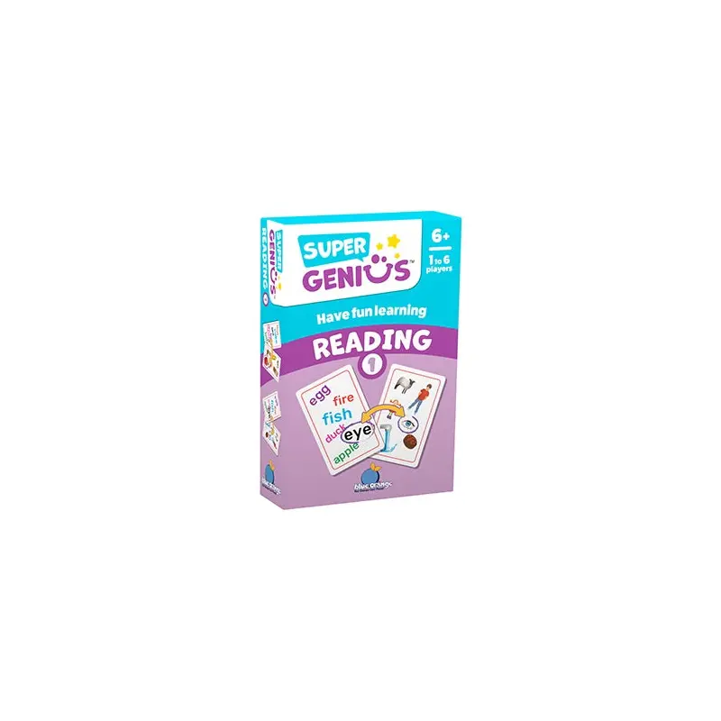 Blue Orange Games Super Genius Reading 1 Card Game