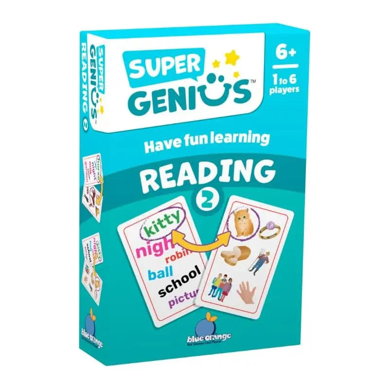Blue Orange Games Super Genius Reading 2 Card Game