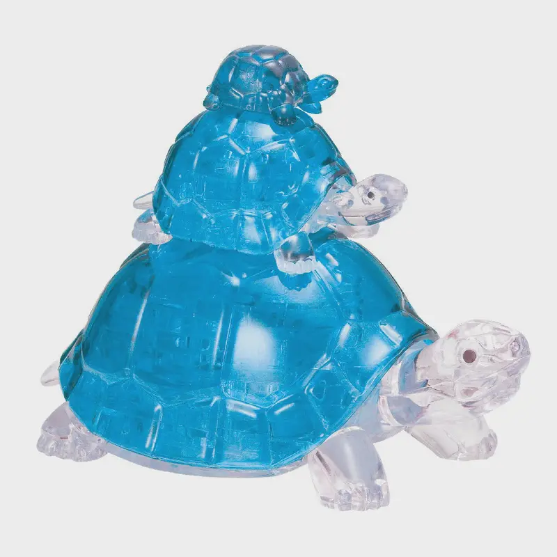 3D Turtles (Blue) Crystal Puzzle