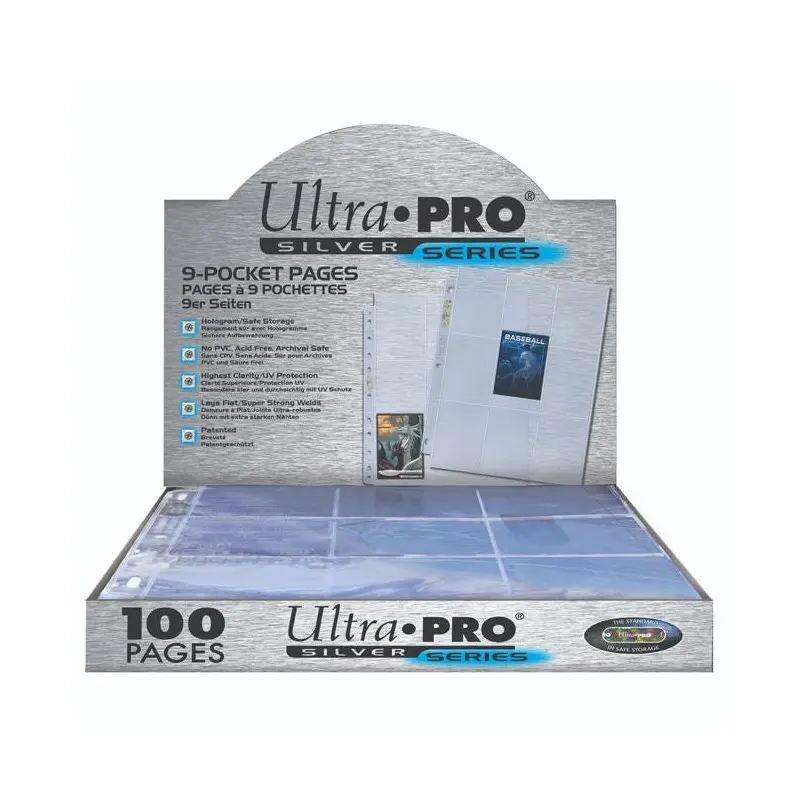 9 Pocket Silver Series Page for Standard Size Cards (PK100)