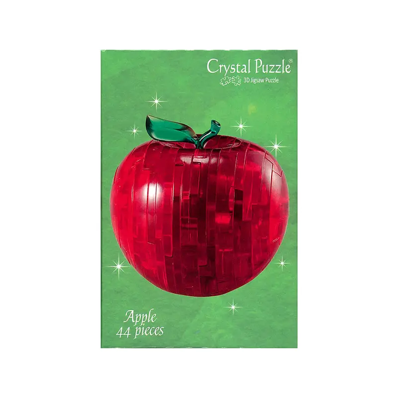 3D Red Apple Crystal Puzzle