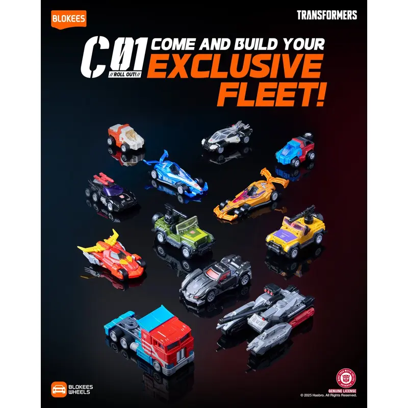 Blokees Wheels Transformers C01 Auto Prime Figure Blind Box Display - 12 in 1