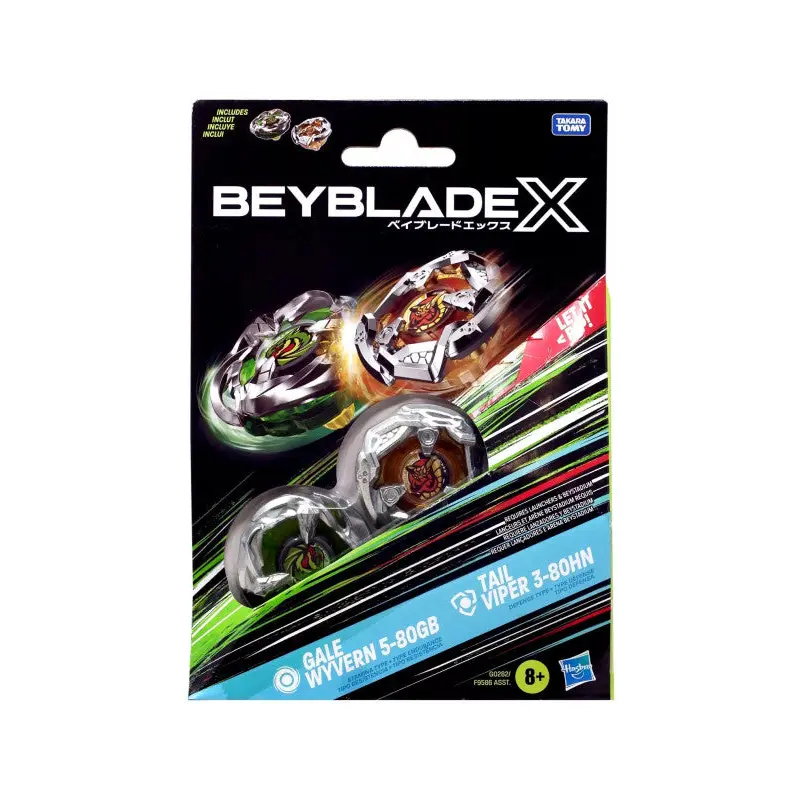 Beyblade - X - Dual Pack - Assortment - Gale Wyvern 5-80GB - Tail Viper 3-80HN