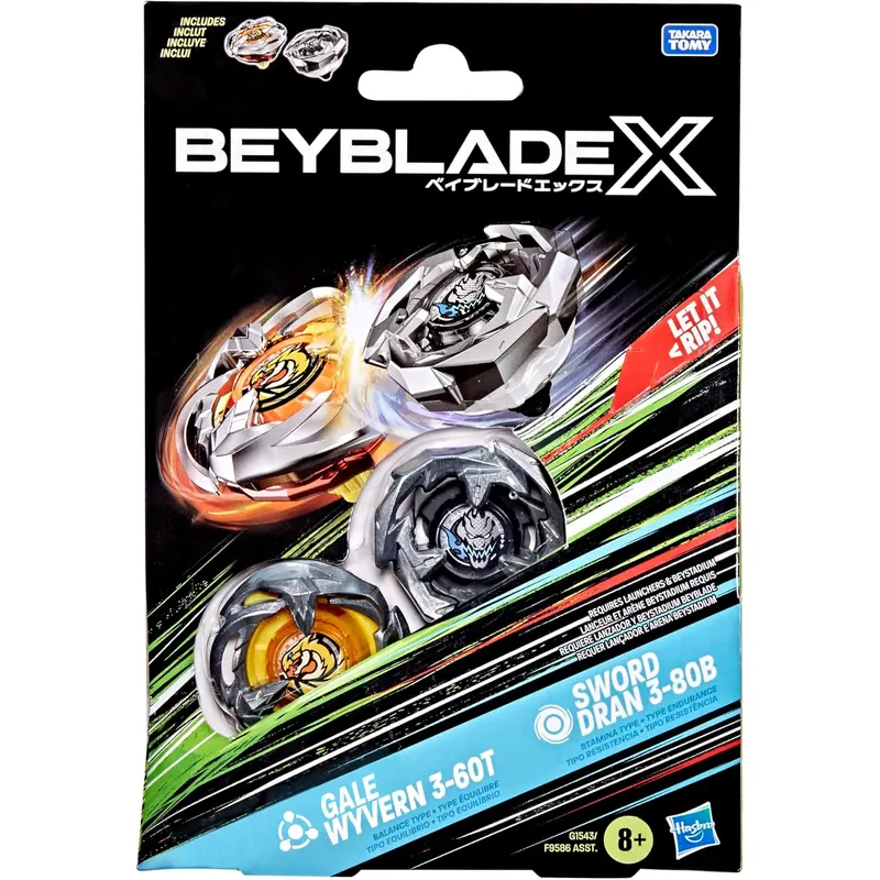 Beyblade X - Gale Wyvern 3-60T Vs Sword Dran 3-80B