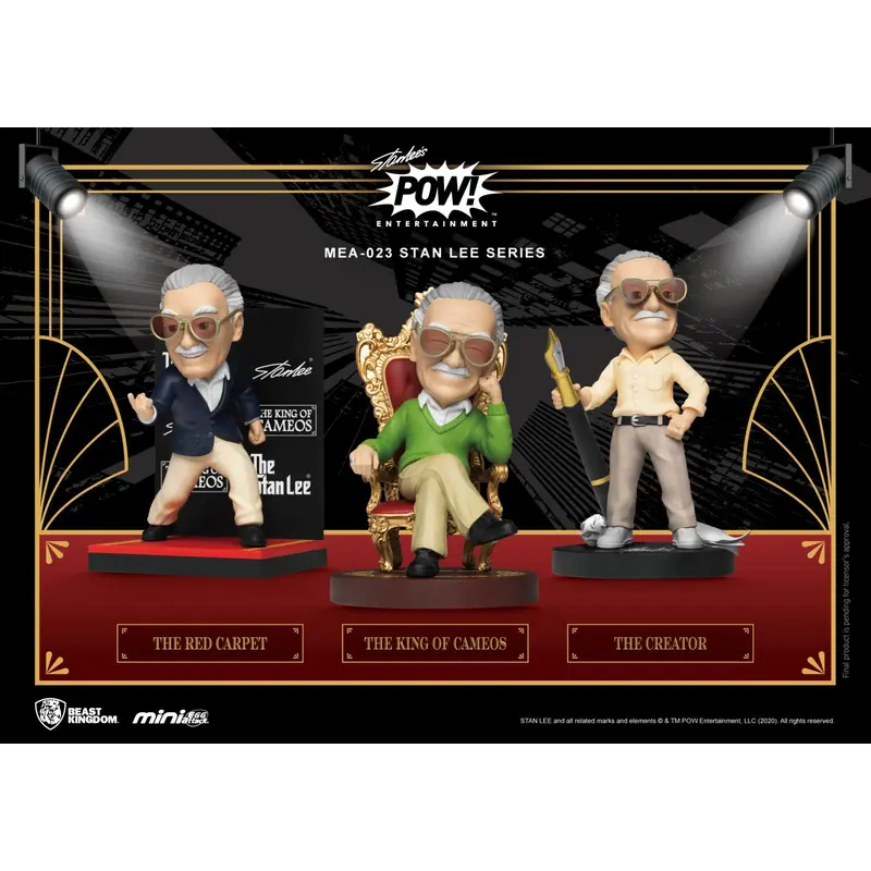 Beast Kingdom Mini Egg Attack Stan Lee (Creator, King of Cameos, Red Carpet) (3 in the Assortment)