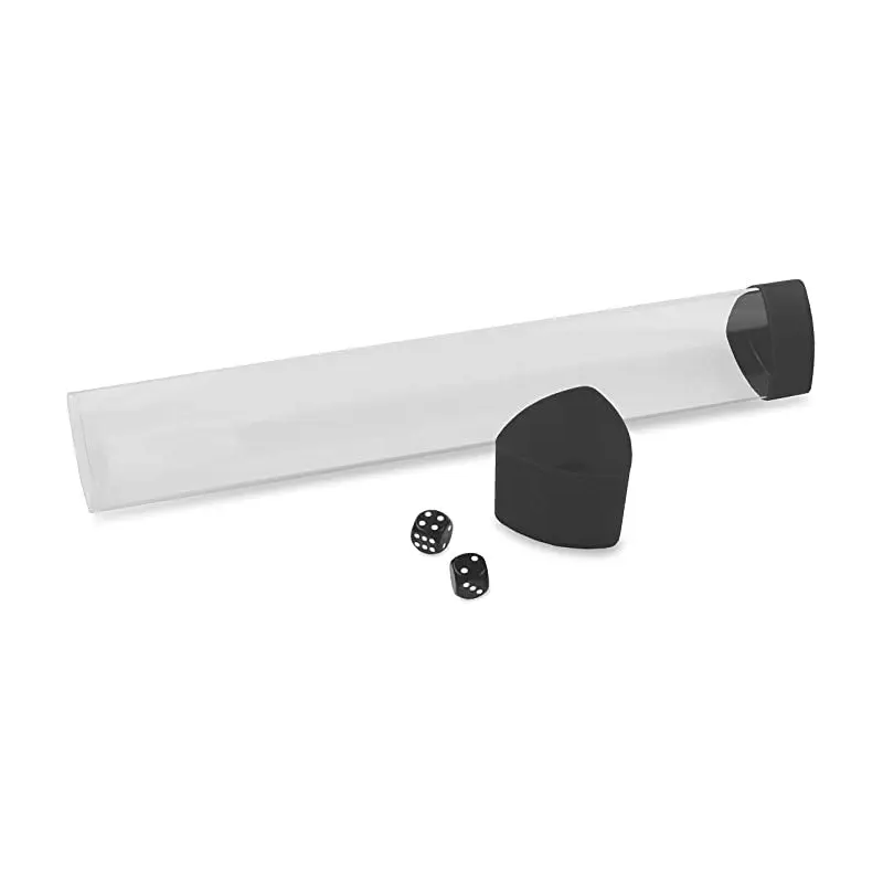 BCW Clear Playmat Tube with Black Caps/Dice