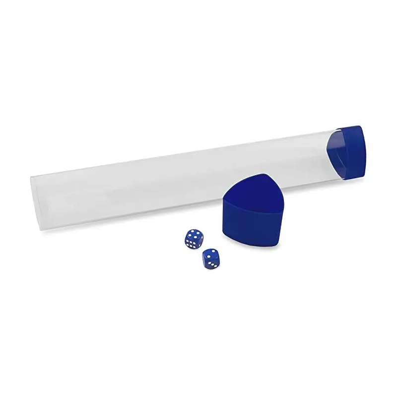 BCW Clear Playmat Tube with Blue Caps/Dice