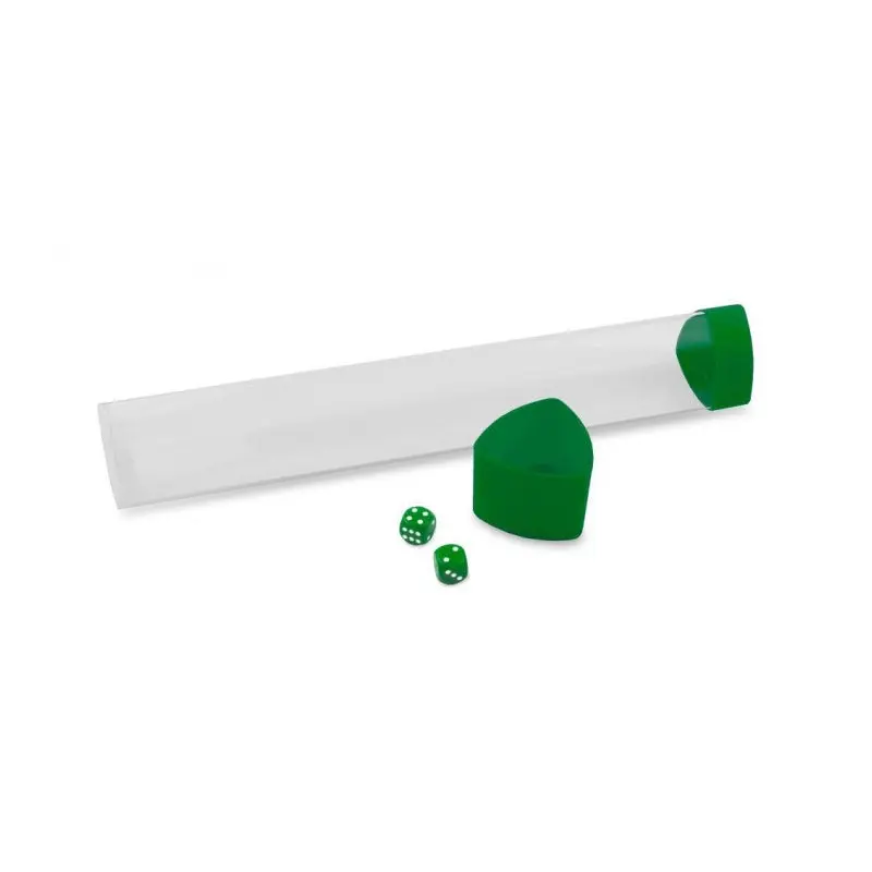 BCW Clear Playmat Tube with Green Caps/Dice
