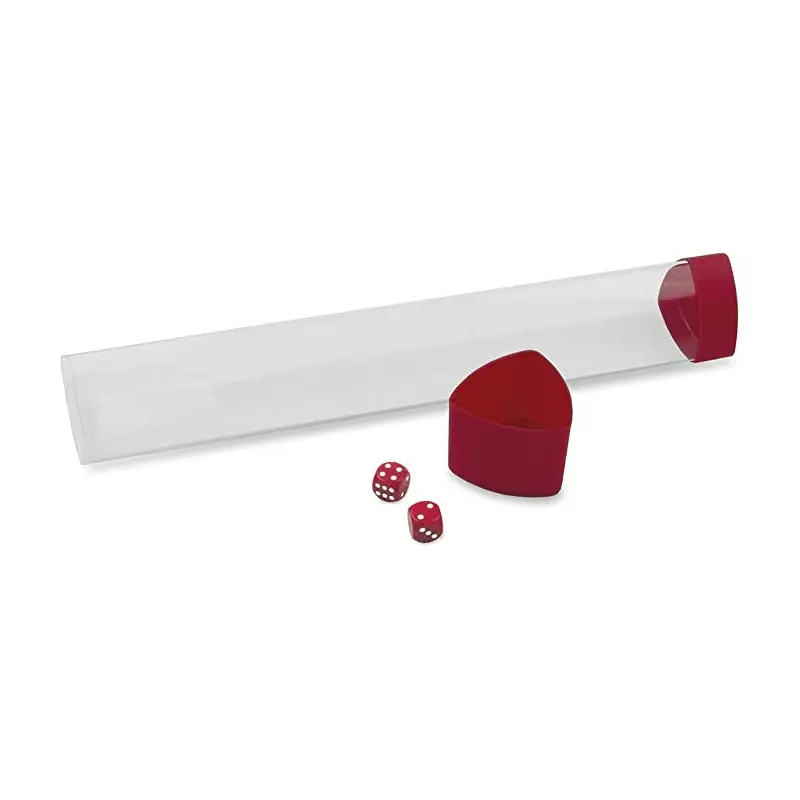 BCW Clear Playmat Tube with Red Caps/Dice