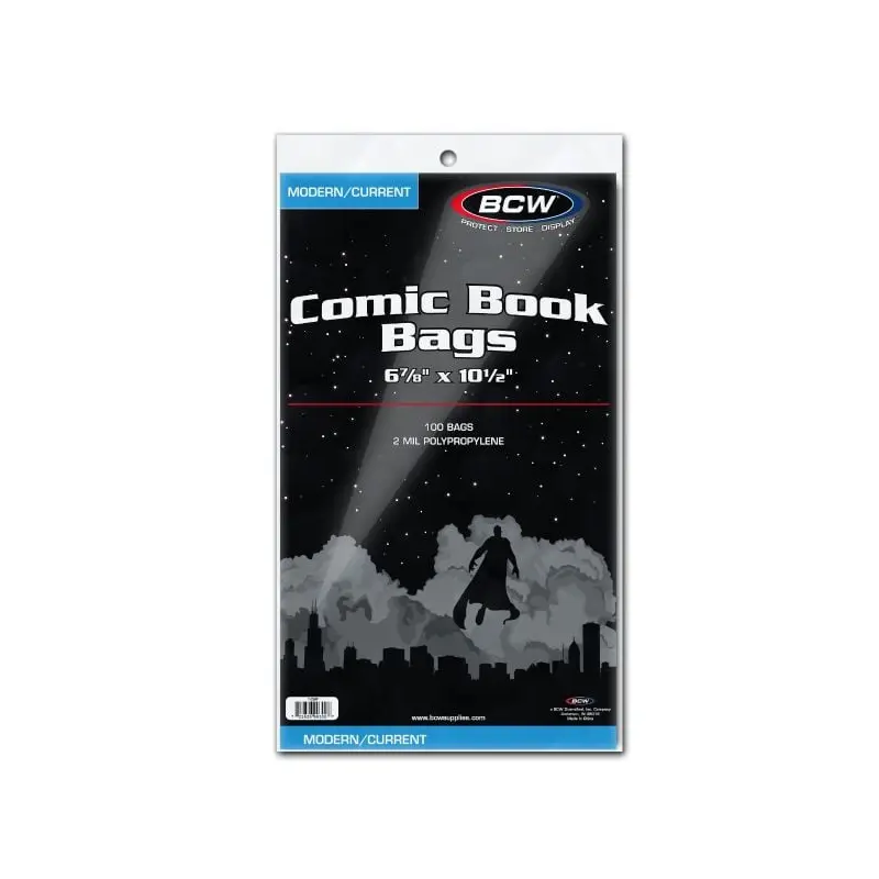 BCW Comic Book Bags Current Comics (6 7/8 x 10 1/2) (100 bags per pack)