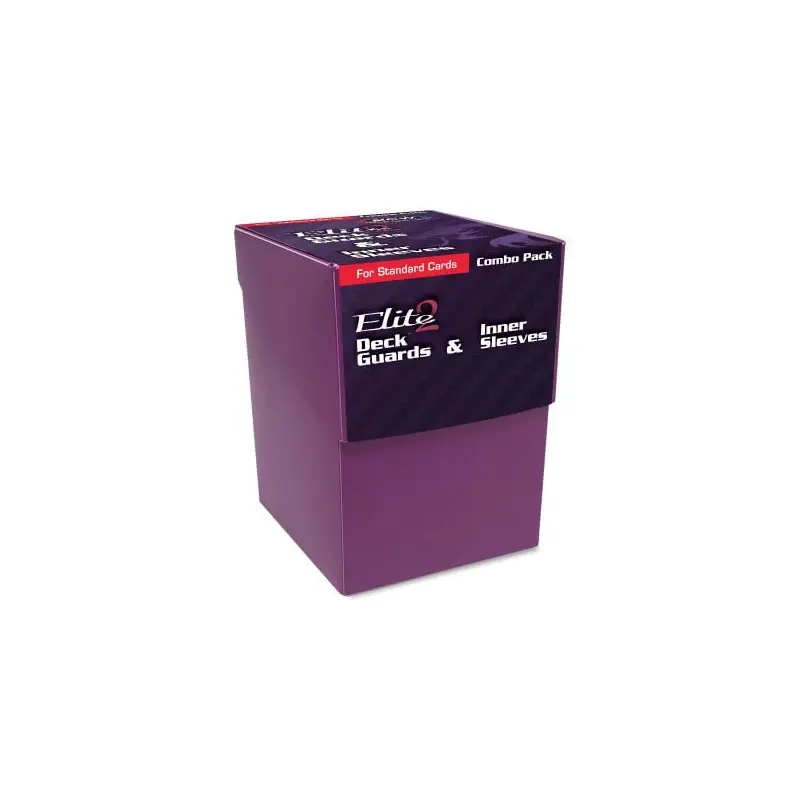 BCW Deck Case Box, Deck Protectors and Inner Sleeves Standard Elite2 Combo Pack Glossy Mulberry
