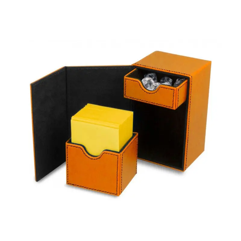 BCW Deck Case Box LX Orange (Holds 80 cards)