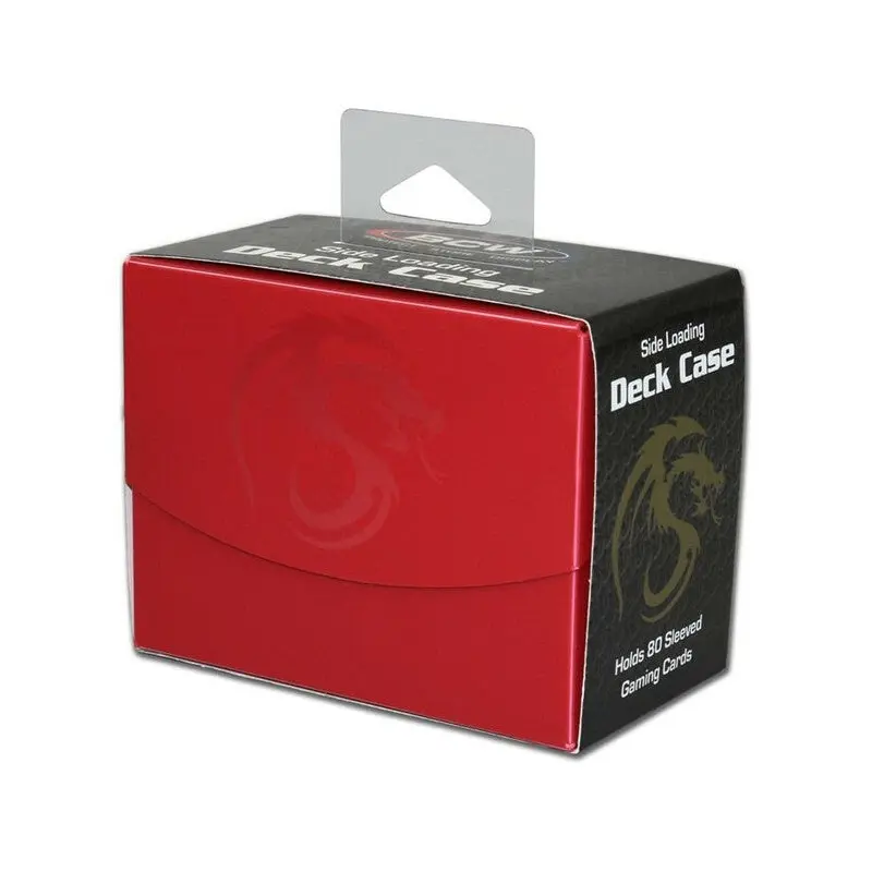BCW Deck Case Box Side Loading Red (Holds 80 cards)