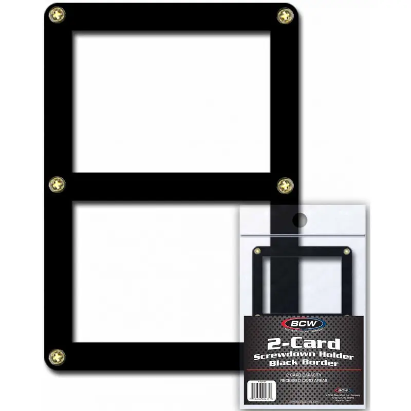 BCW - Screwdown Double Card Holder with Black Border