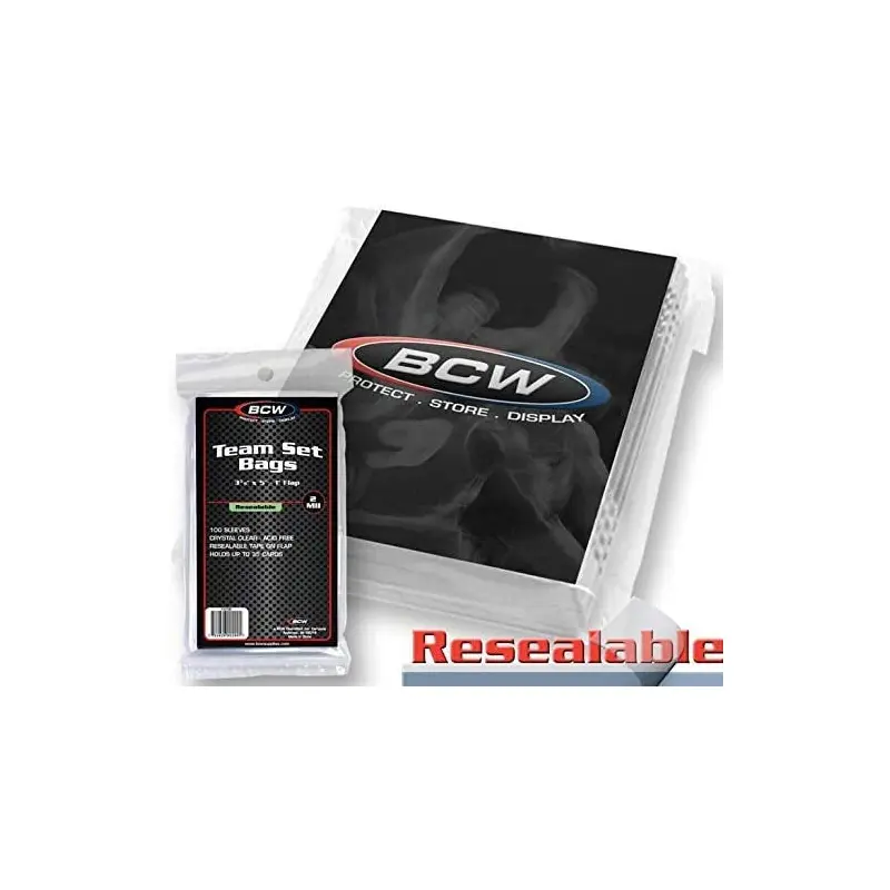 BCW Team Set Bags Resealable (3 3/8 x 5)