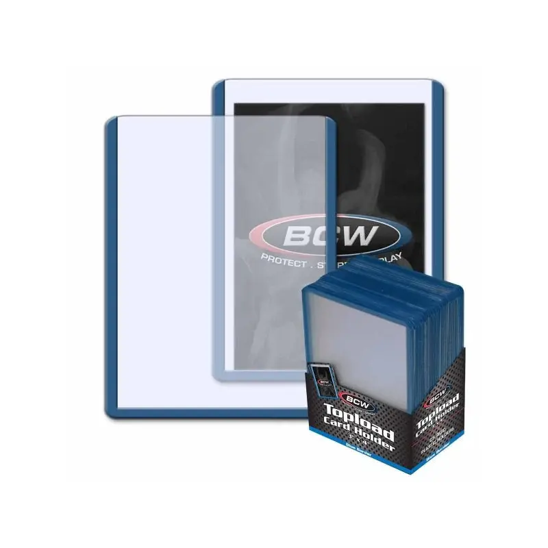 BCW Topload Card Holder Border Blue